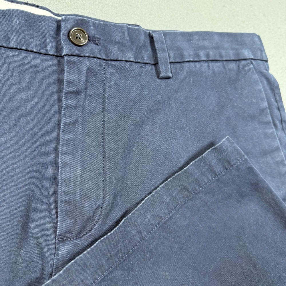 Banana Republic Aiden Short Mens 36 Navy Blue Stretch Chino Cotton Twill Slim